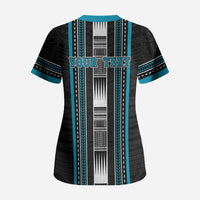 Personalised Faleula Samoa Scrub Top Samoan Tribal Pattern LT05 - Polynesian Pride