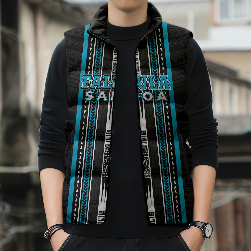 Personalised Faleula Samoa Sleeveless Puffer Jacket Samoan Tribal Pattern LT05 - Polynesian Pride