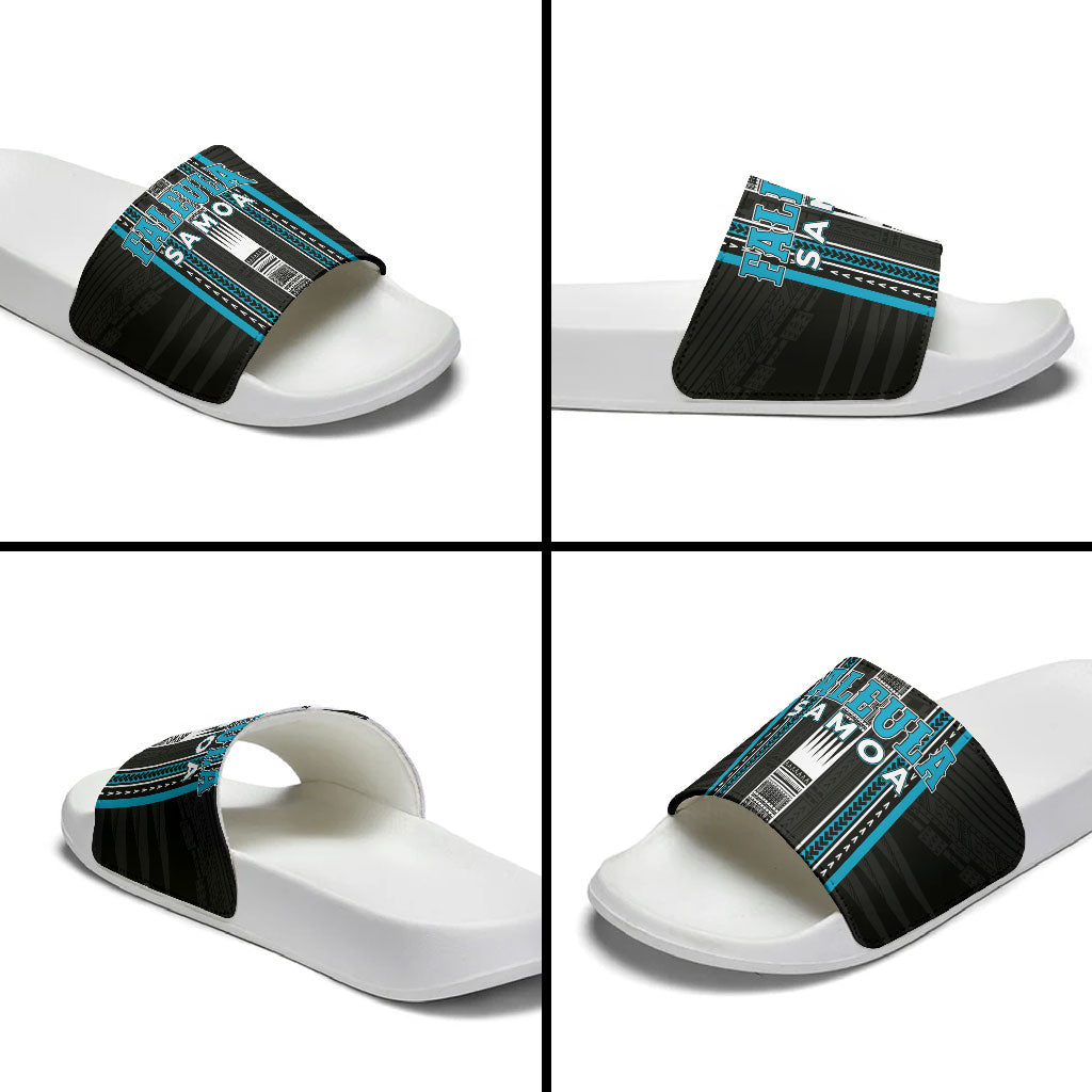 Faleula Samoa Slide Sandals Samoan Tribal Pattern LT05 - Polynesian Pride