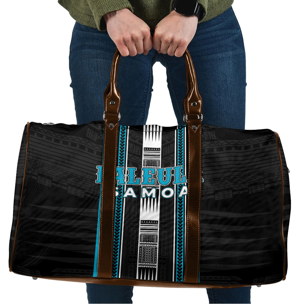 Faleula Samoa Travel Bag Samoan Tribal Pattern LT05 Blue - Polynesian Pride