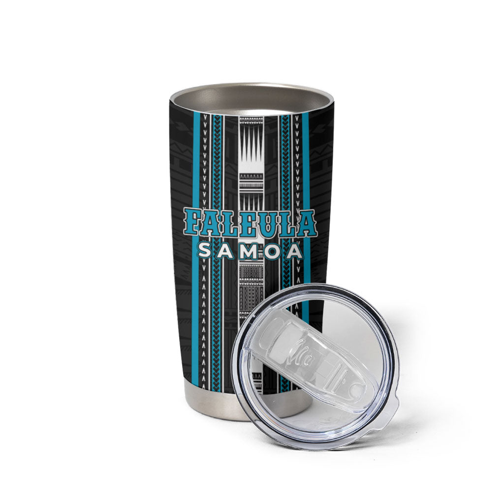 Personalised Faleula Samoa Tumbler Cup Samoan Tribal Pattern LT05 - Polynesian Pride