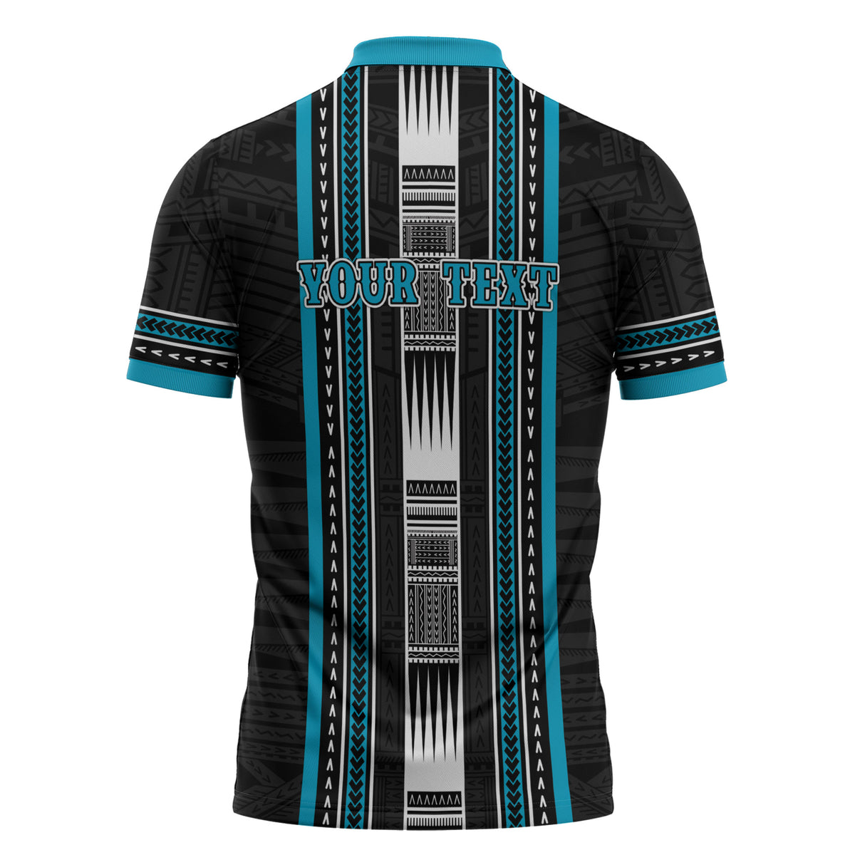 Personalised Faleula Samoa Zipper Polo Shirt Samoan Tribal Pattern LT05 - Polynesian Pride