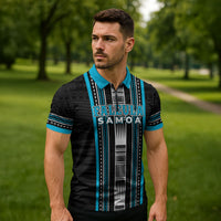 Personalised Faleula Samoa Zipper Polo Shirt Samoan Tribal Pattern LT05 - Polynesian Pride