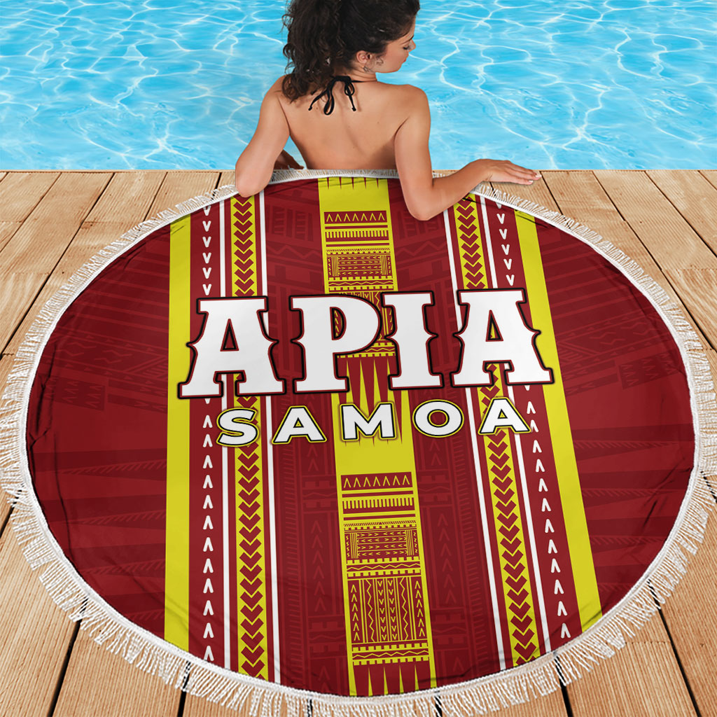 Apia Samoa Beach Blanket Samoan Tribal Pattern LT05 - Polynesian Pride