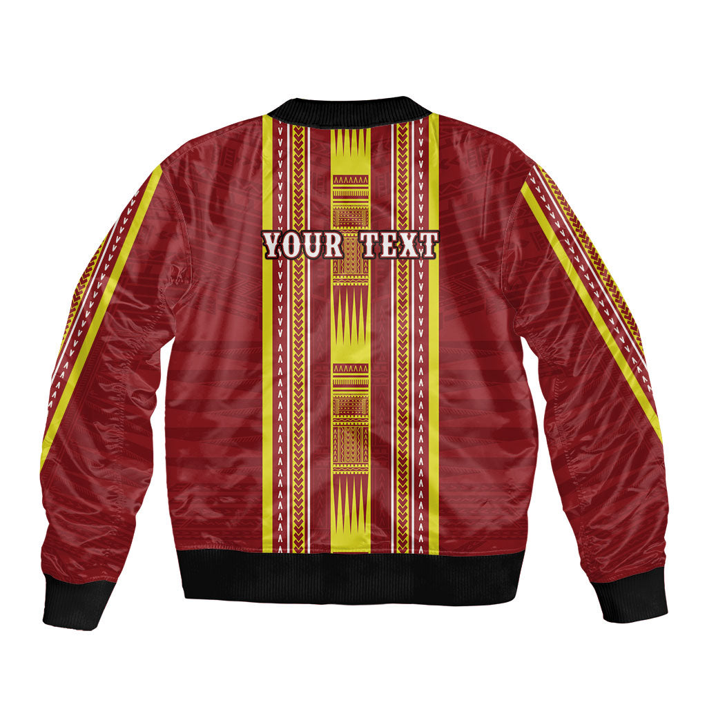 Personalised Apia Samoa Bomber Jacket Samoan Tribal Pattern LT05 - Polynesian Pride
