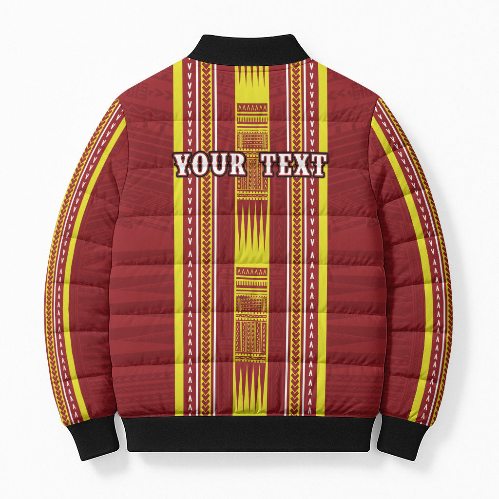 Personalised Apia Samoa Bomber Puffer Jacket Samoan Tribal Pattern LT05 - Polynesian Pride