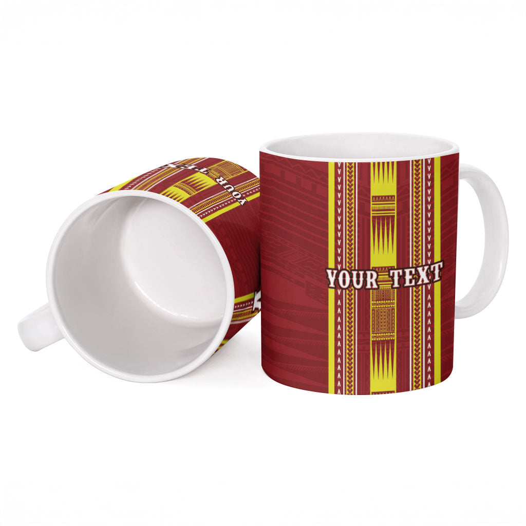 Personalised Apia Samoa Ceramic Mug Samoan Tribal Pattern LT05 - Polynesian Pride