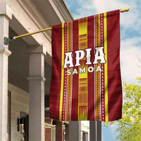 Apia Samoa Garden Flag Samoan Tribal Pattern