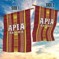 Apia Samoa Garden Flag Samoan Tribal Pattern