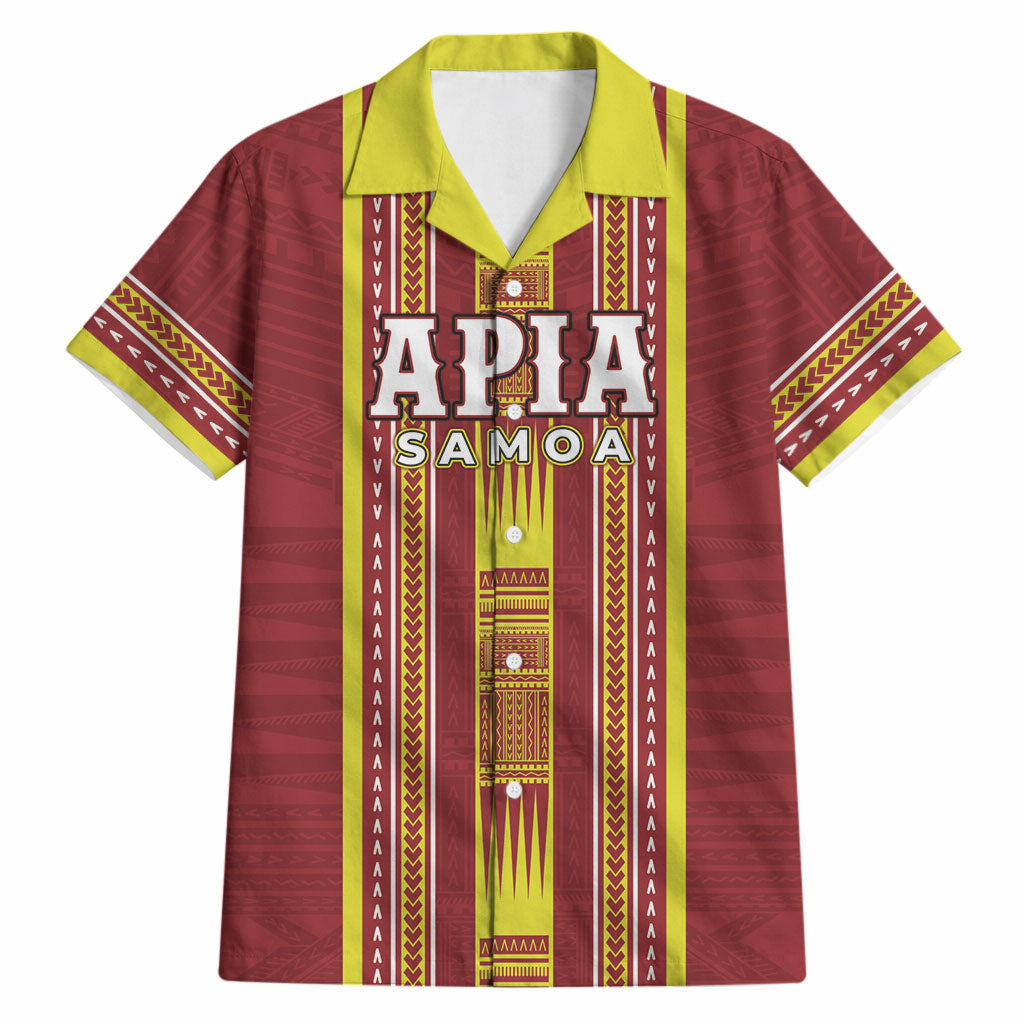 Personalised Apia Samoa Hawaiian Shirt Samoan Tribal Pattern