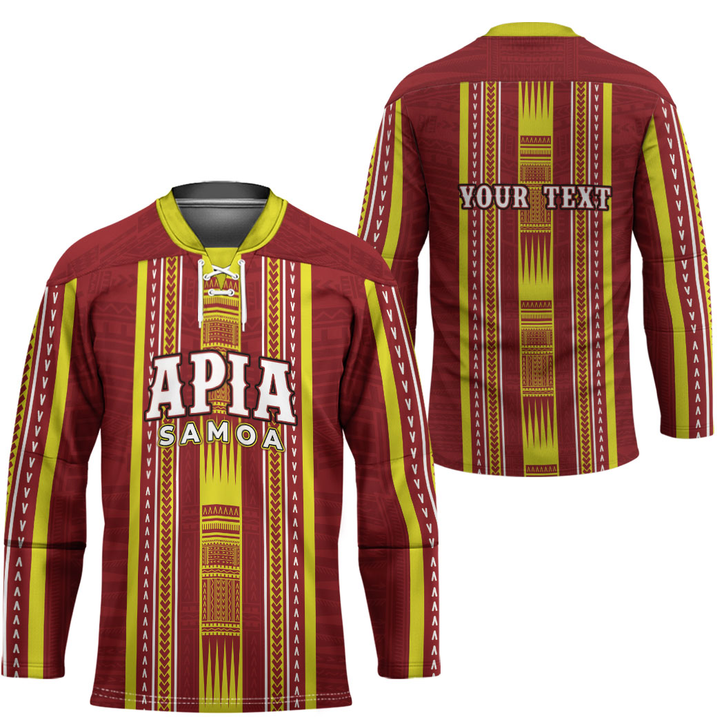 Personalised Apia Samoa Hockey Jersey Samoan Tribal Pattern LT05 - Polynesian Pride