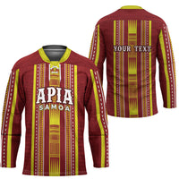 Personalised Apia Samoa Hockey Jersey Samoan Tribal Pattern LT05 - Polynesian Pride