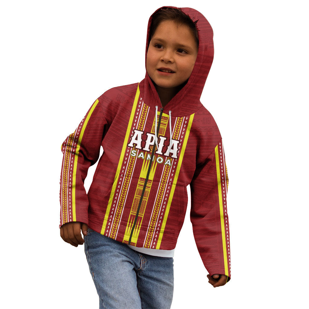Personalised Apia Samoa Kid Hoodie Samoan Tribal Pattern LT05 - Polynesian Pride