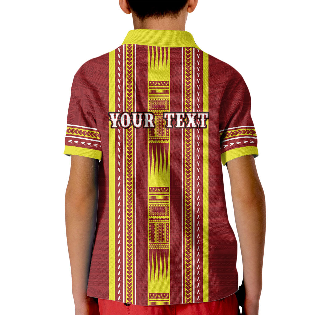 Personalised Apia Samoa Kid Polo Shirt Samoan Tribal Pattern LT05 - Polynesian Pride