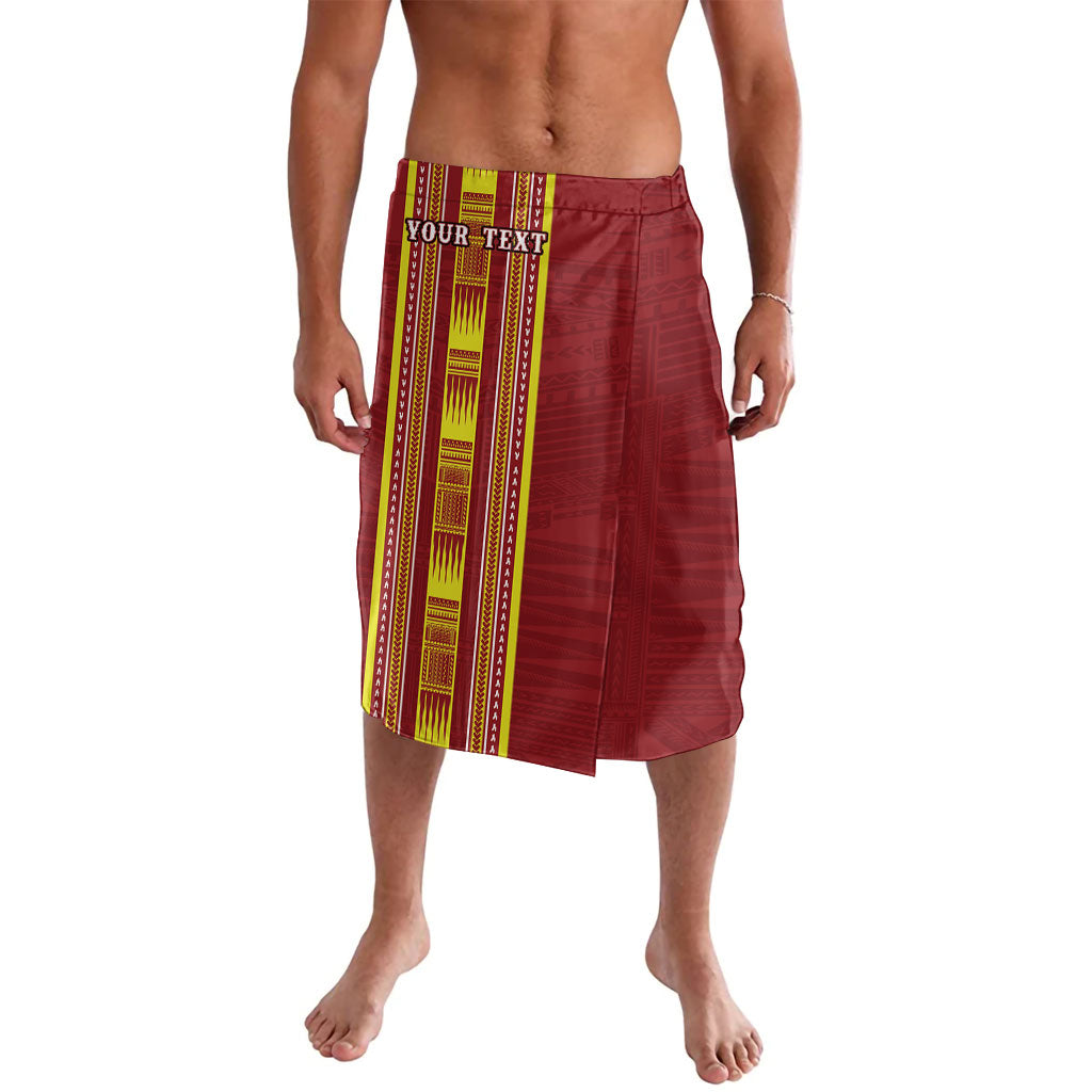 Personalised Apia Samoa Lavalava Samoan Tribal Pattern LT05 Red - Polynesian Pride