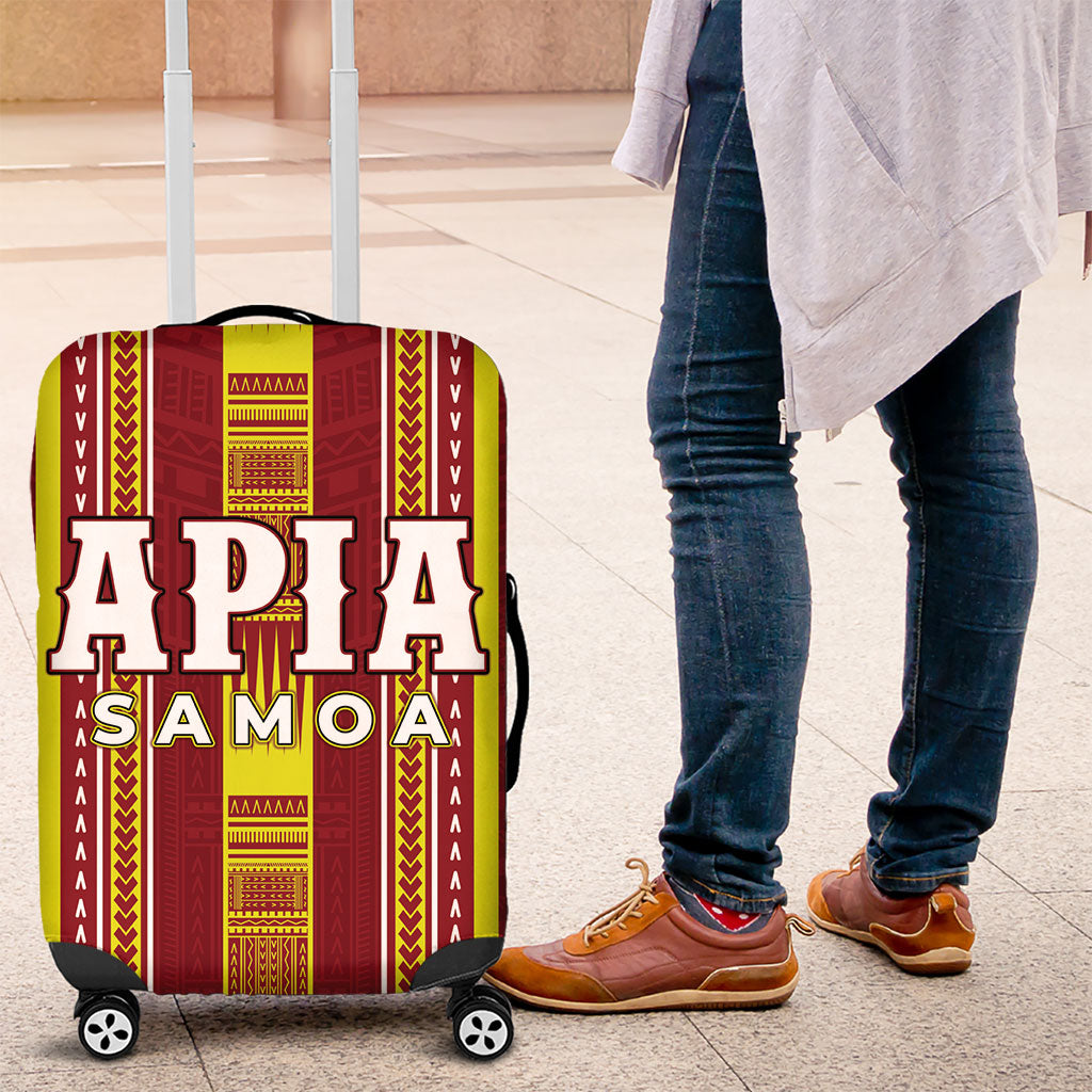 Apia Samoa Luggage Cover Samoan Tribal Pattern LT05 Red - Polynesian Pride