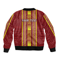 Personalised Apia Samoa Sleeve Zip Bomber Jacket Samoan Tribal Pattern LT05 - Polynesian Pride