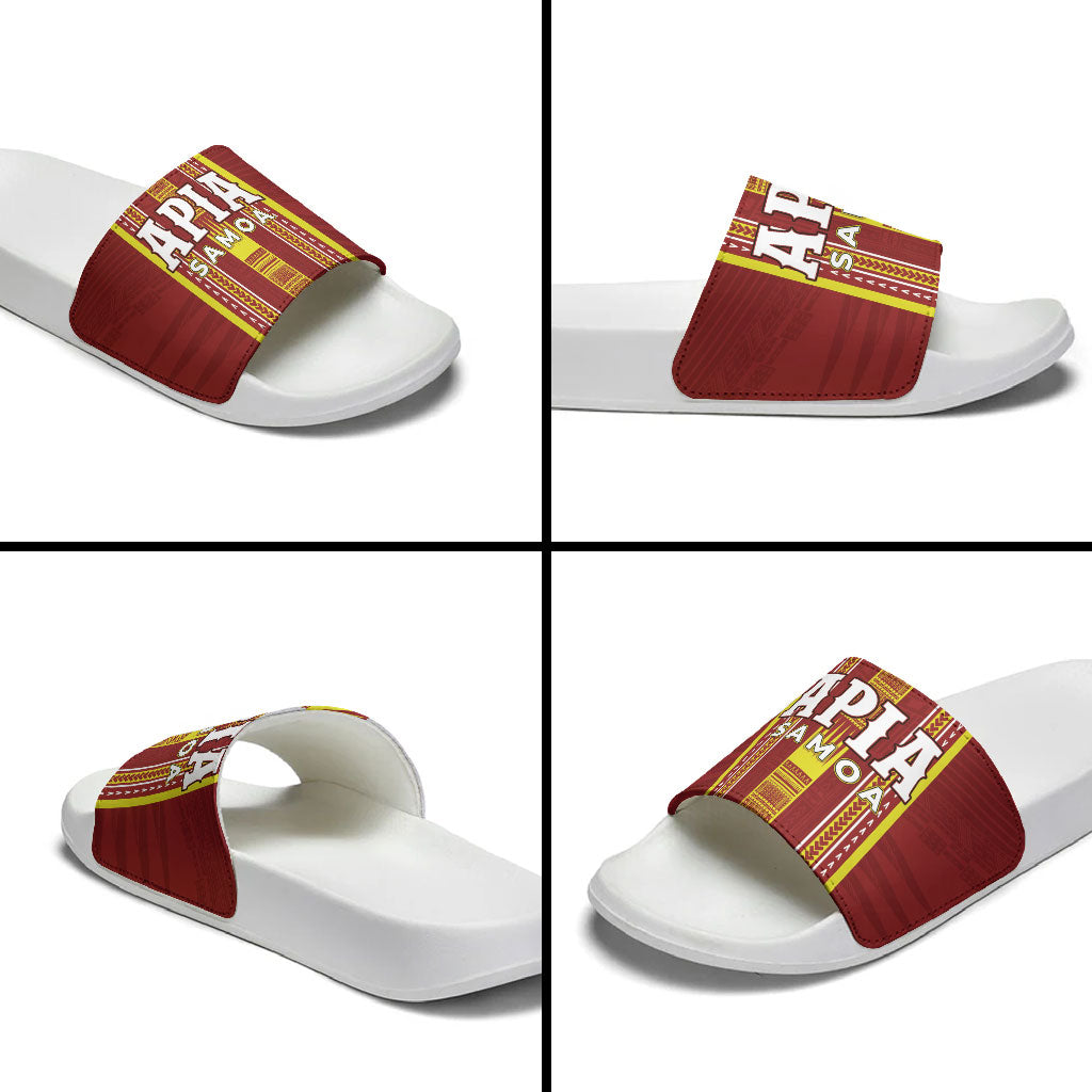 Apia Samoa Slide Sandals Samoan Tribal Pattern LT05 - Polynesian Pride