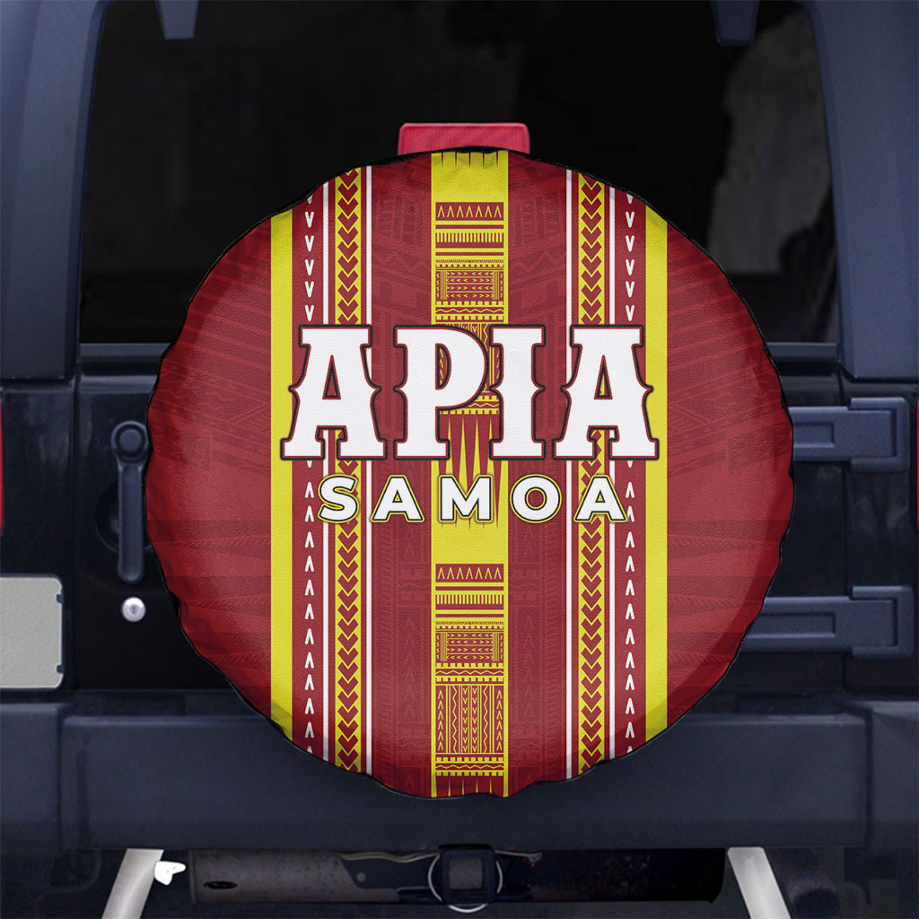 Apia Samoa Spare Tire Cover Samoan Tribal Pattern