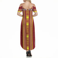 Personalised Apia Samoa Summer Maxi Dress Samoan Tribal Pattern LT05 - Polynesian Pride