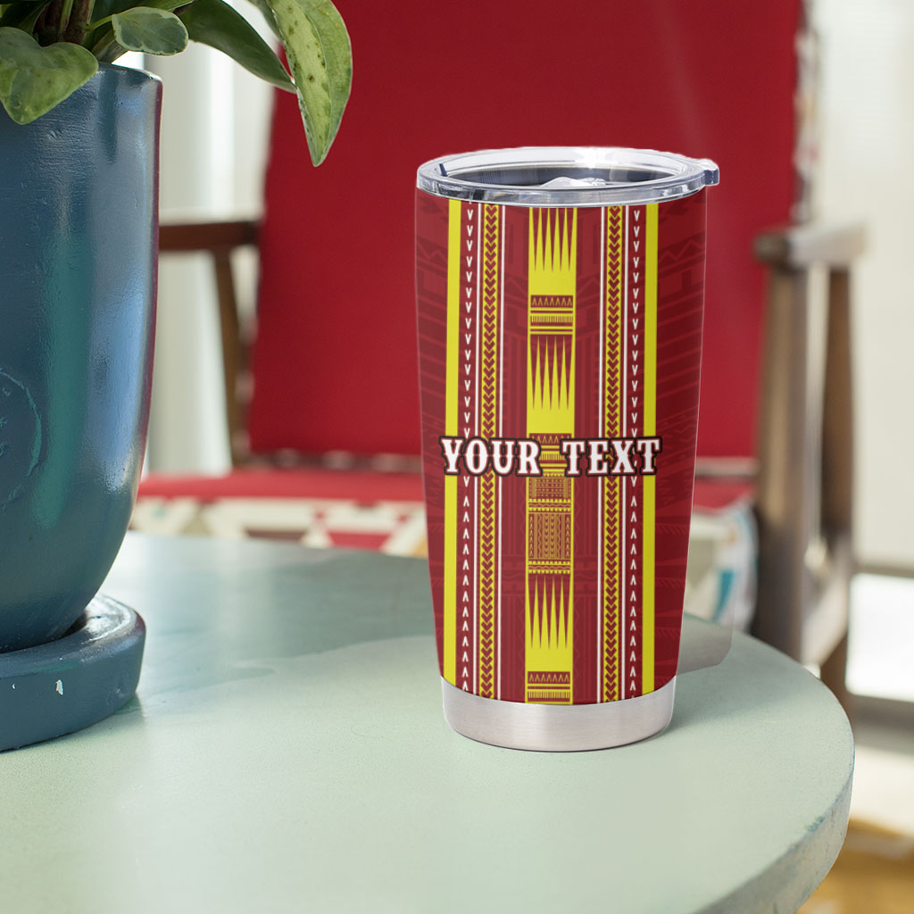Personalised Apia Samoa Tumbler Cup Samoan Tribal Pattern LT05 - Polynesian Pride