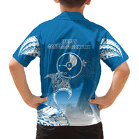 FSM Yap Constitution Day Family Matching Long Sleeve Bodycon Dress and Hawaiian Shirt Polynesian Batoids LT05 - Polynesian Pride