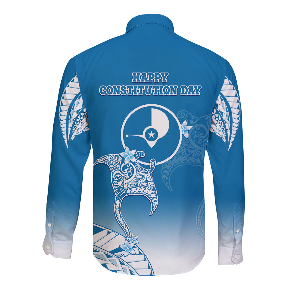 FSM Yap Constitution Day Long Sleeve Button Shirt Polynesian Batoids LT05 - Polynesian Pride