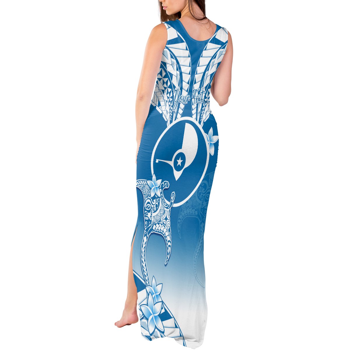 Personalised FSM Yap Constitution Day Tank Maxi Dress Polynesian Batoids LT05 - Polynesian Pride