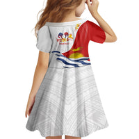 Personalised Kiribati Human Rights Day Family Matching Off Shoulder Maxi Dress and Hawaiian Shirt Polynesian Style LT05 - Polynesian Pride