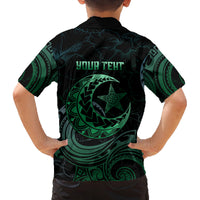 Personalised Polynesia Family Matching Off Shoulder Short Dress and Hawaiian Shirt With Islam Crescent And Star LT05 - Polynesian Pride