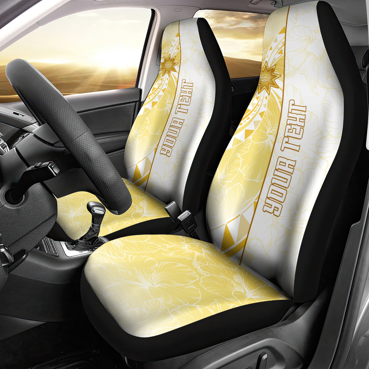 Personalised Polynesia Car Seat Cover Bahai Faith Symbol LT05 - Polynesian Pride