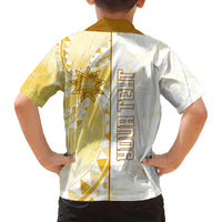 Personalised Polynesia Family Matching Off Shoulder Long Sleeve Dress and Hawaiian Shirt Bahai Faith Symbol LT05 - Polynesian Pride