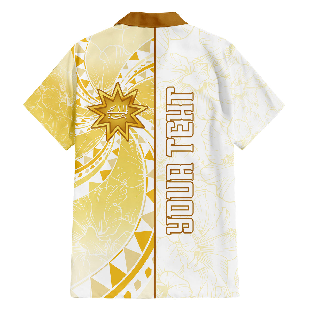 Personalised Polynesia Family Matching Off Shoulder Maxi Dress and Hawaiian Shirt Bahai Faith Symbol LT05 - Polynesian Pride