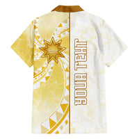 Personalised Polynesia Family Matching Short Sleeve Bodycon Dress and Hawaiian Shirt Bahai Faith Symbol LT05 - Polynesian Pride