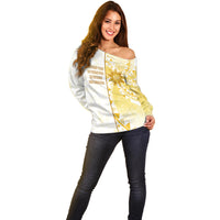 Personalised Polynesia Off Shoulder Sweater Bahai Faith Symbol LT05 - Polynesian Pride