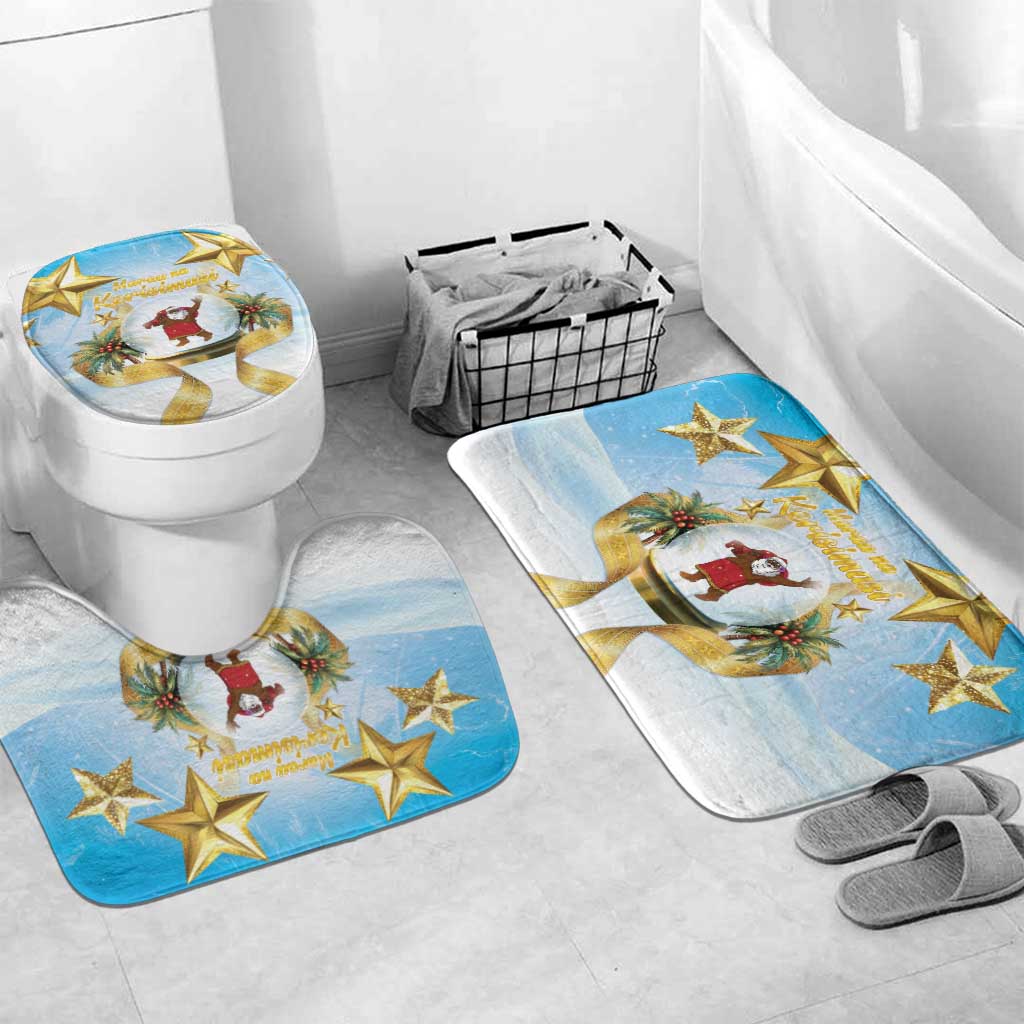 Fiji Christmas Bathroom Set Snow Globe With Fijian Santa LT05