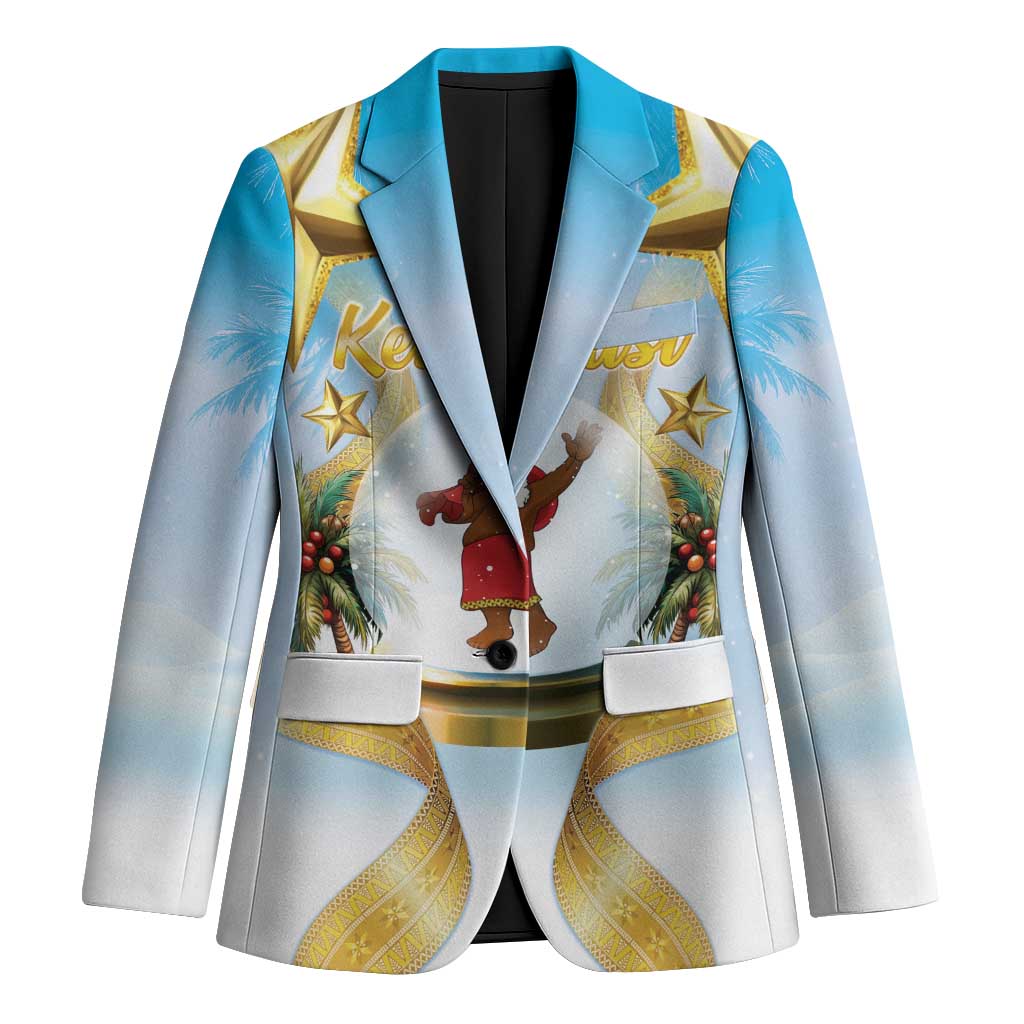 Fiji Christmas Blazer Snow Globe With Fijian Santa LT05