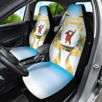 Fiji Christmas Car Seat Cover Snow Globe With Fijian Santa LT05 - Polynesian Pride