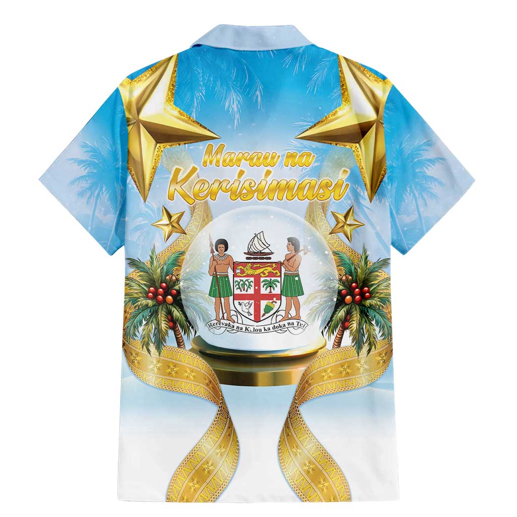 Fiji Christmas Family Matching Mermaid Dress and Hawaiian Shirt Snow Globe With Fijian Santa LT05 - Polynesian Pride