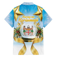 Fiji Christmas Family Matching Off Shoulder Maxi Dress and Hawaiian Shirt Snow Globe With Fijian Santa LT05 - Polynesian Pride