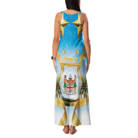 Fiji Christmas Family Matching Tank Maxi Dress and Hawaiian Shirt Snow Globe With Fijian Santa LT05 - Polynesian Pride