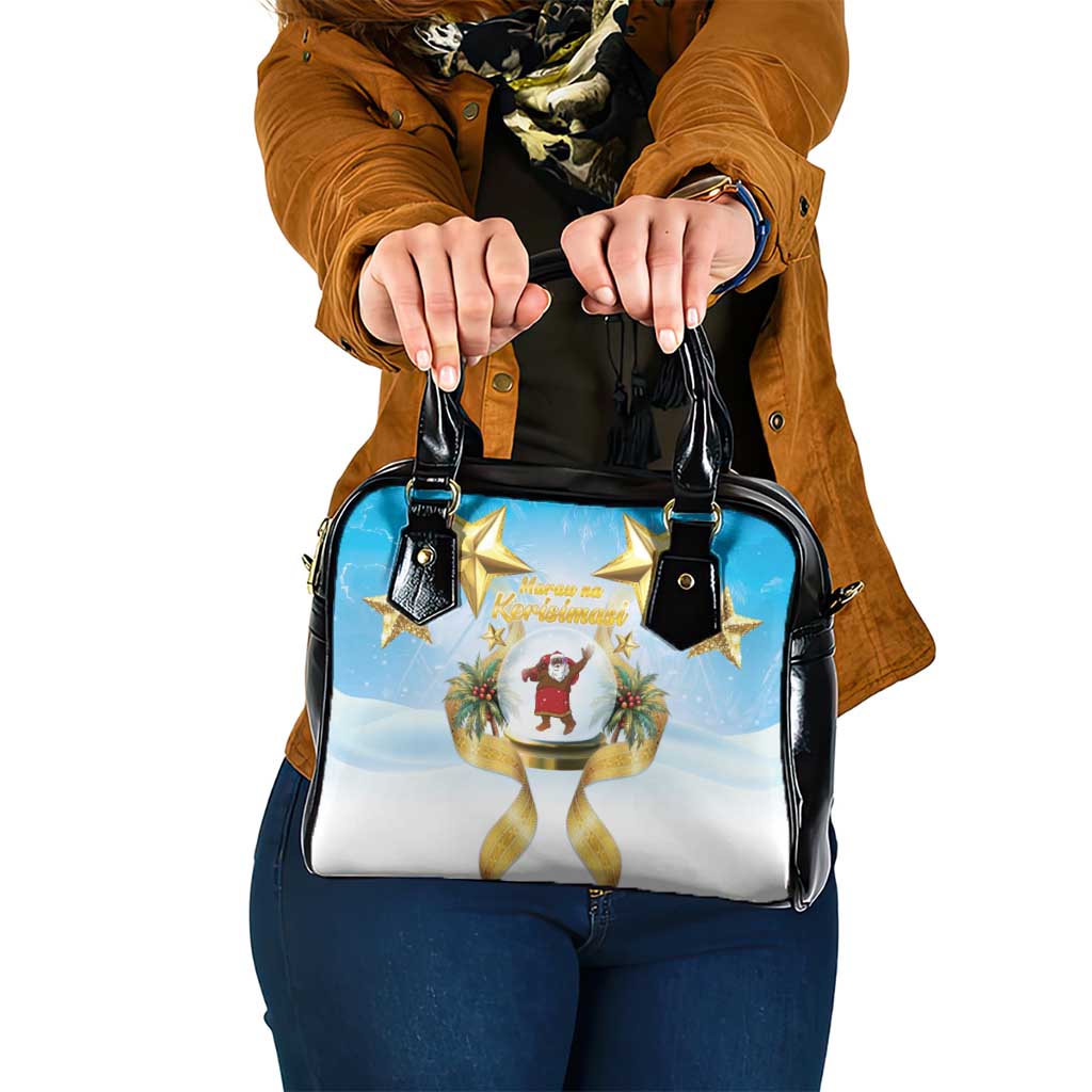 Fiji Christmas Shoulder Handbag Snow Globe With Fijian Santa LT05