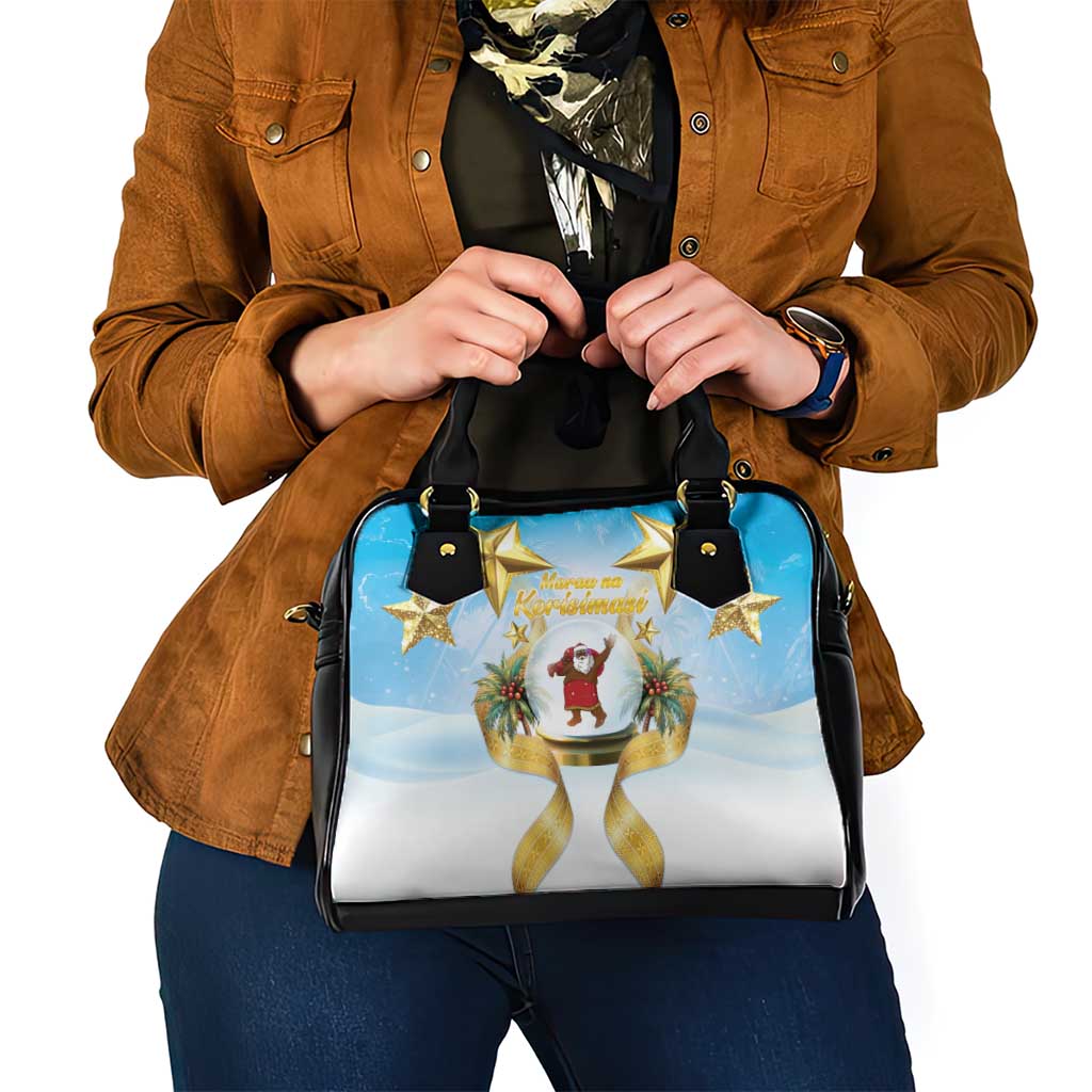 Fiji Christmas Shoulder Handbag Snow Globe With Fijian Santa LT05