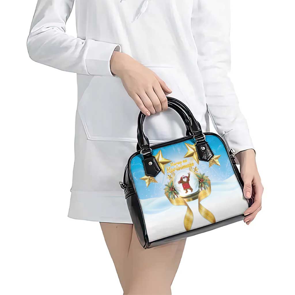 Fiji Christmas Shoulder Handbag Snow Globe With Fijian Santa LT05