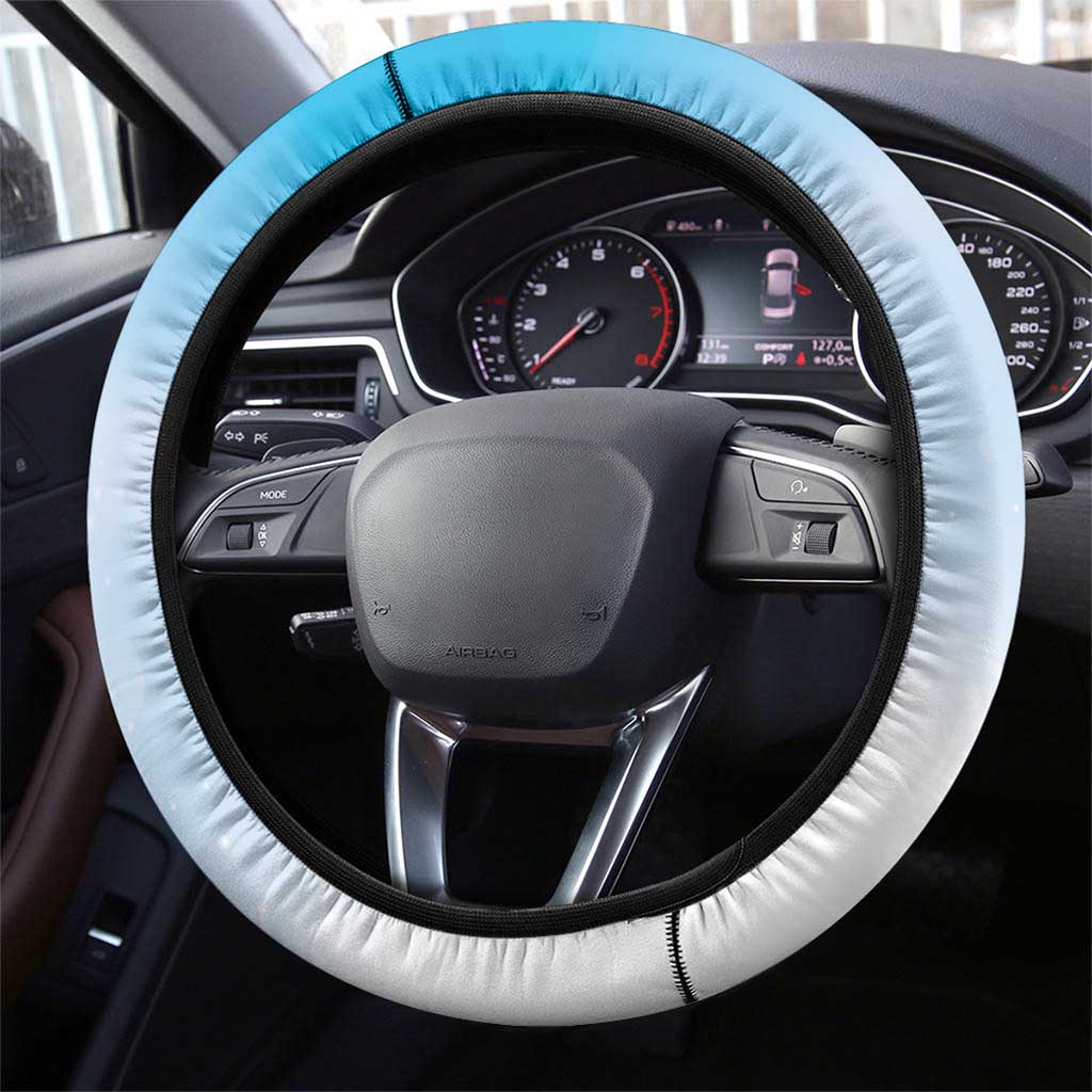 Fiji Christmas Steering Wheel Cover Snow Globe With Fijian Santa LT05