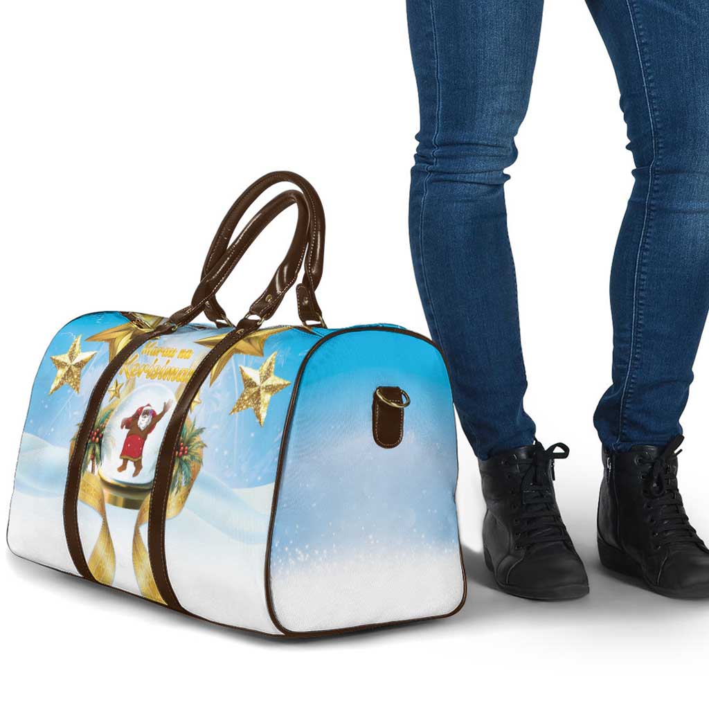 Fiji Christmas Travel Bag Snow Globe With Fijian Santa LT05