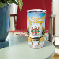 Fiji Christmas Tumbler Cup Snow Globe With Fijian Santa LT05 - Polynesian Pride