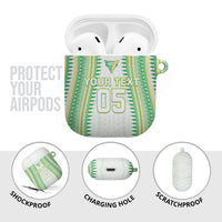 Cook Islands Rugby Custom AirPods Case Kuki Tribal Pattern White Version LT05 - Polynesian Pride