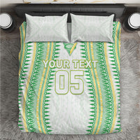 Cook Islands Rugby Custom Bedding Set Kuki Tribal Pattern White Version LT05 White - Polynesian Pride