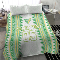 Cook Islands Rugby Custom Bedding Set Kuki Tribal Pattern White Version LT05 - Polynesian Pride